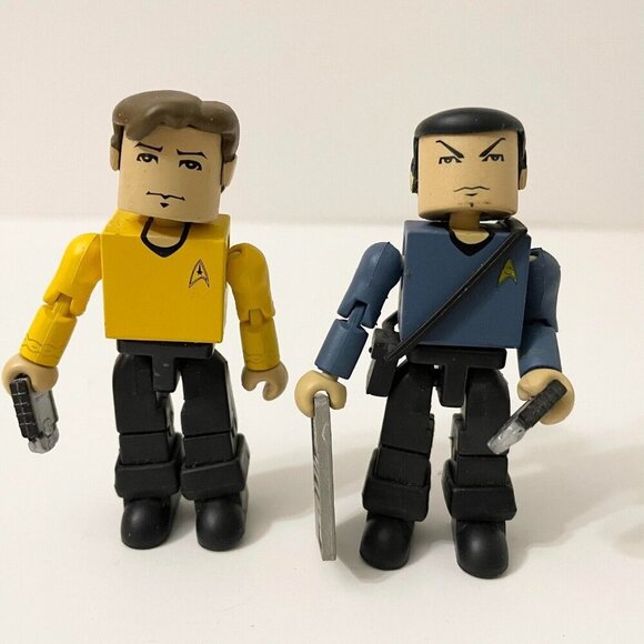 2002 Art Asylum Star Trek Captain Kirk And Spock Minimates - Picture 14 of 14